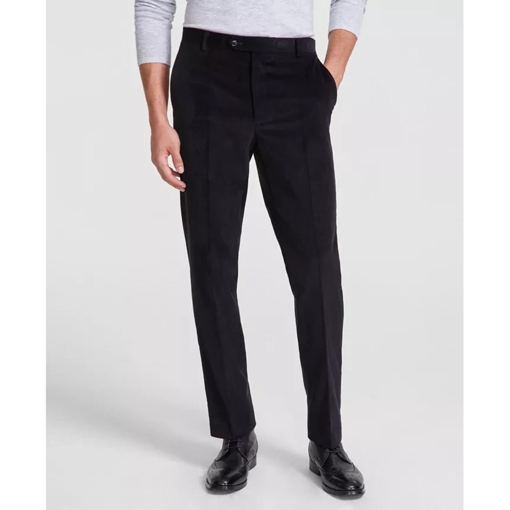 Tommy Hilfiger Mens Modern fit Corduroy Pants 38W 30L Black Solid